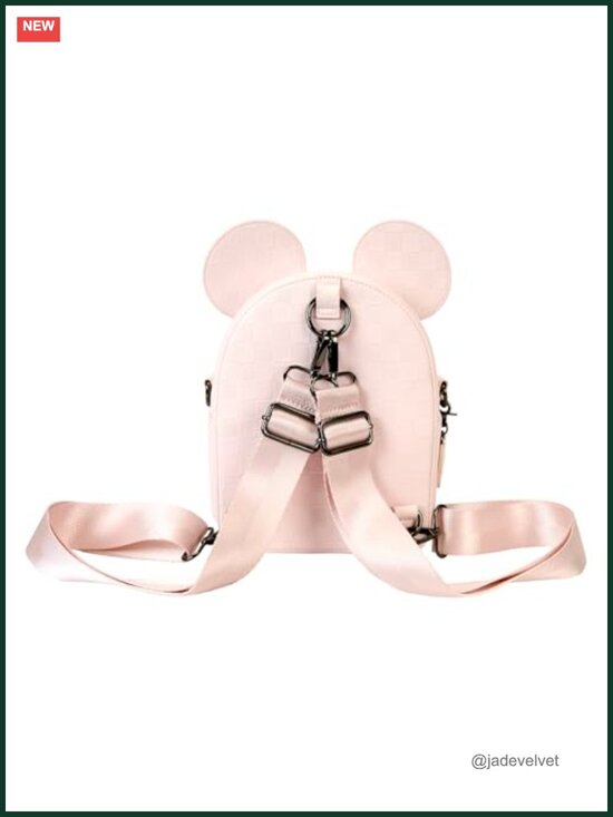 Loungefly Minnie Mouse Checkered Faux Leather Convertible Mini Backpack